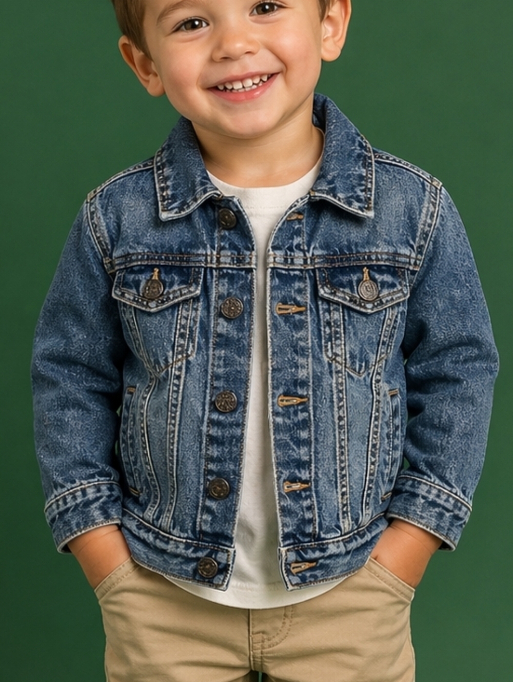 3/$30 VTG OSHKOSH BGOSH Western Denim Jacket Size 3T